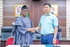 Bauchi State Governor, Bala Mohammed, and his economic adviser, Li Zhensheng, a Chinese national,
