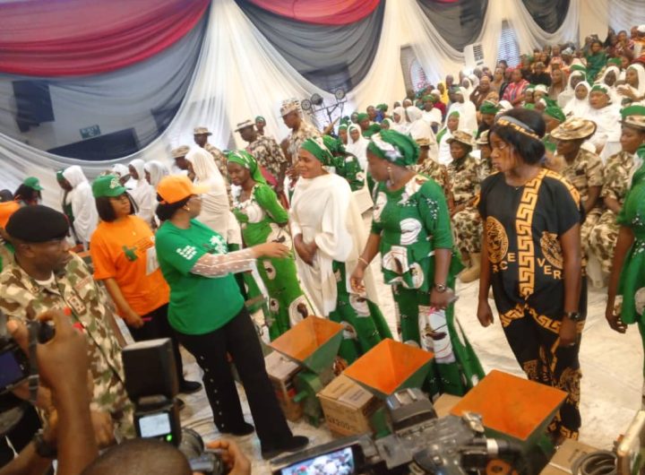 Wife of CDS distributes N200,000 cash, grinding machines to fallen heroes' widows