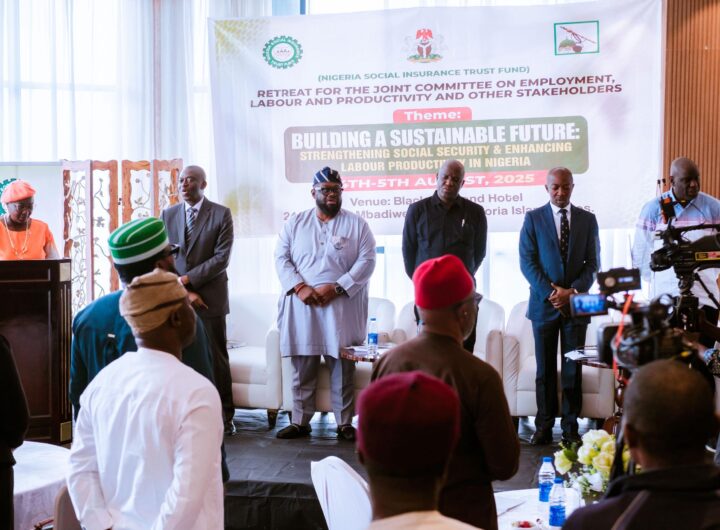 A cross section of participants during the two-day strategic retreat for the Senate and House of Representatives Committees on Labour, Employment, and Productivity, organized by the NSITF.