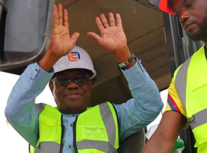 FCT Minister Nyesom Wike during the project’s inauguration on Wednesday in Bwari Area Council of Abuja