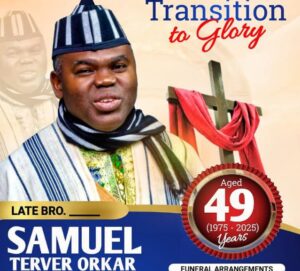 Funeral activity program for late Samuel Terver Orkar