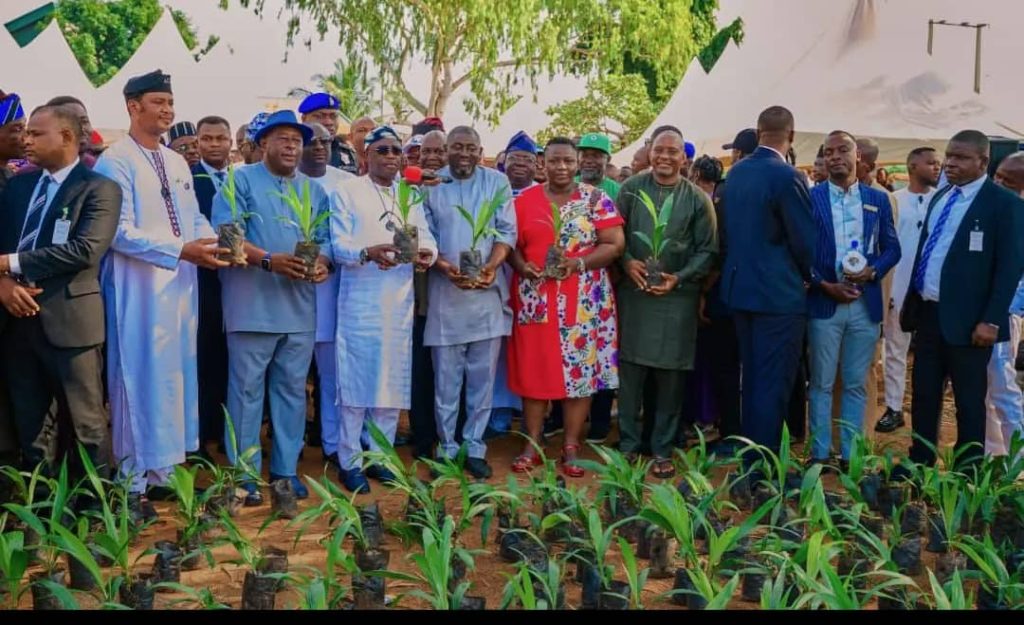 Gov Alia and other personalities during the launching of the Governor Alia palm tree project