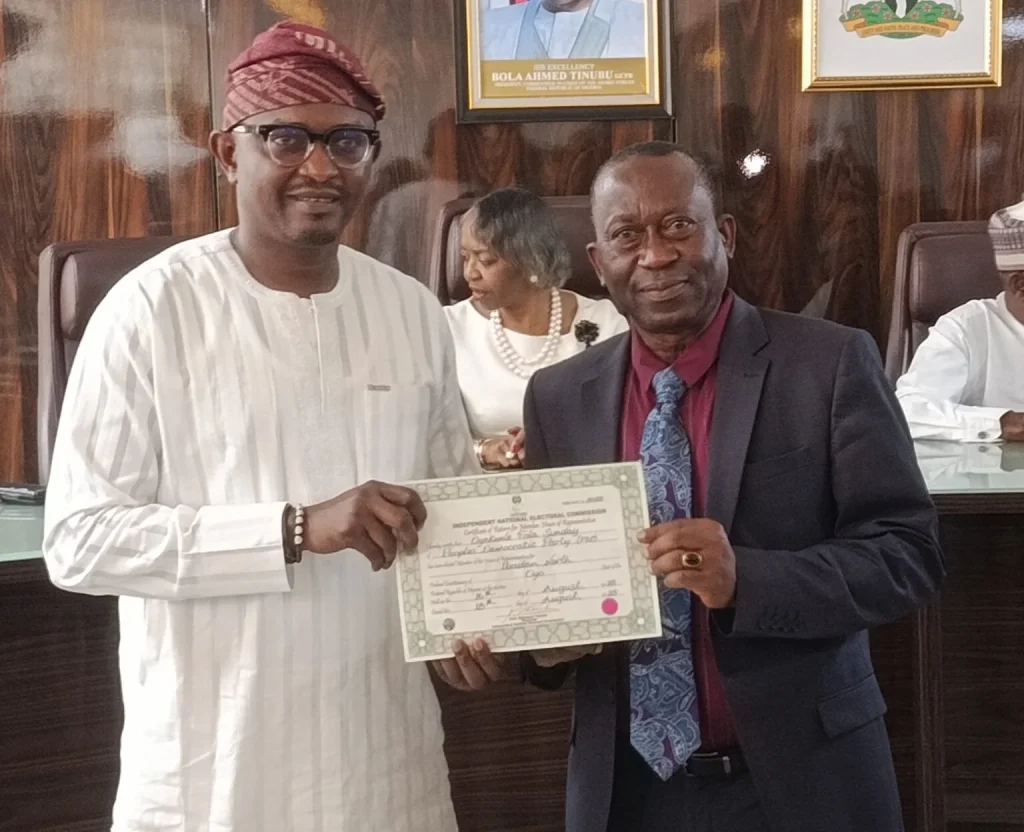 INEC presents certificate of return to election winners