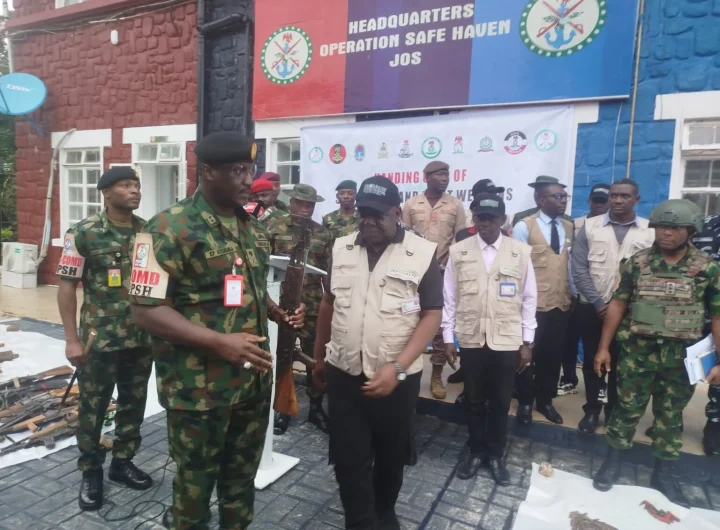 Troops of OPSH handover of 220 seized weapons