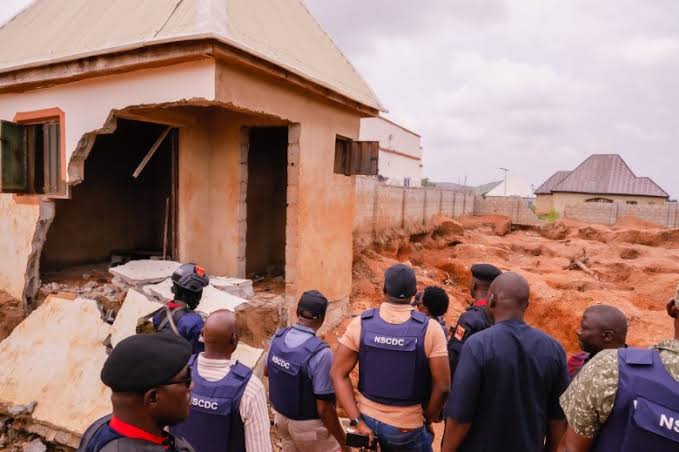 Mining Marshal at the illegal gold mining operation site in Gwagwalada,