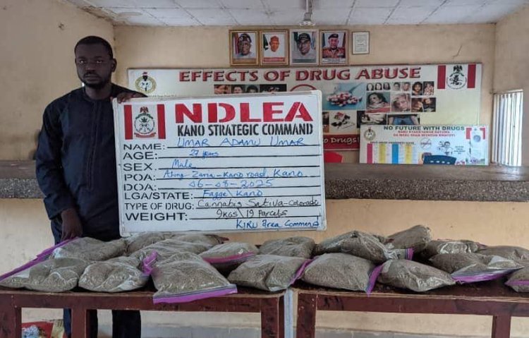 A drug suspect arrested by NDLEA operatives