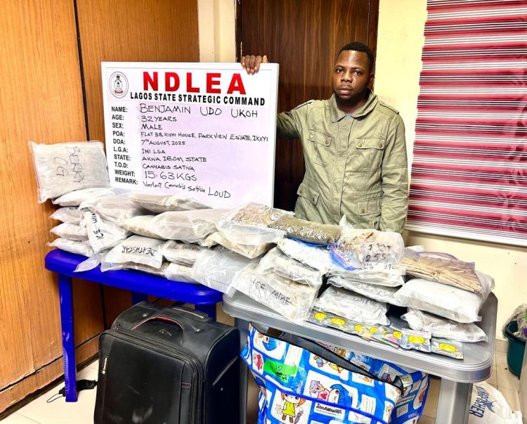 A drug suspect arrested by NDLEA operatives