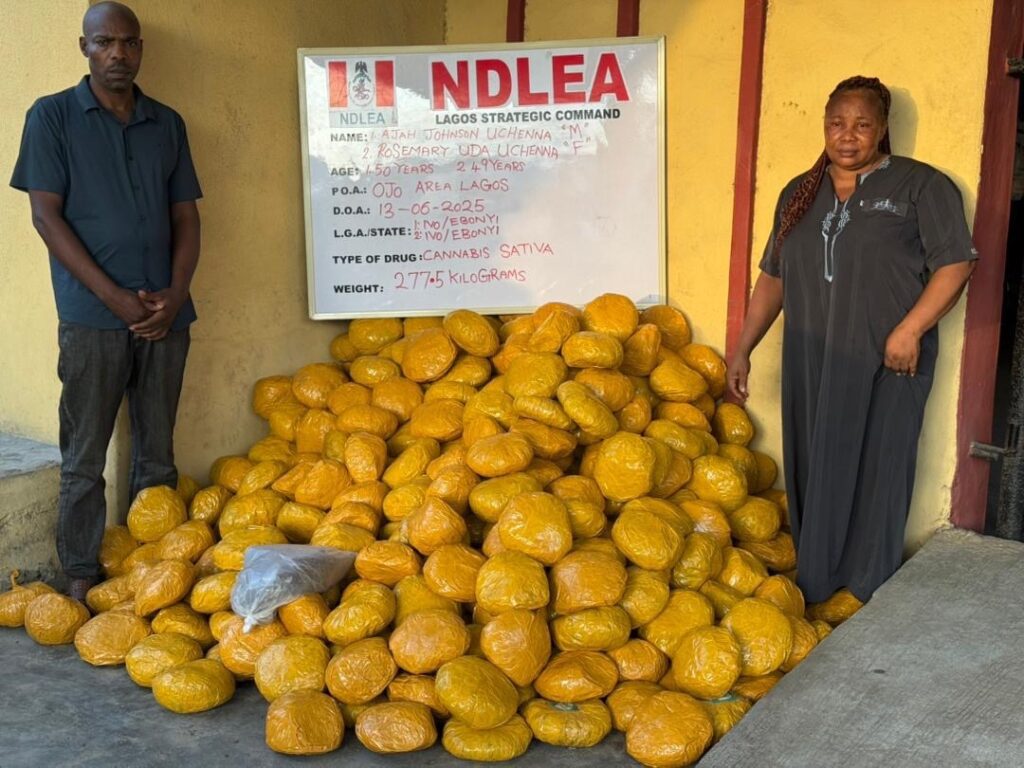 Couple sentenced to 22 years imprisonment for drug trafficking in Lagos