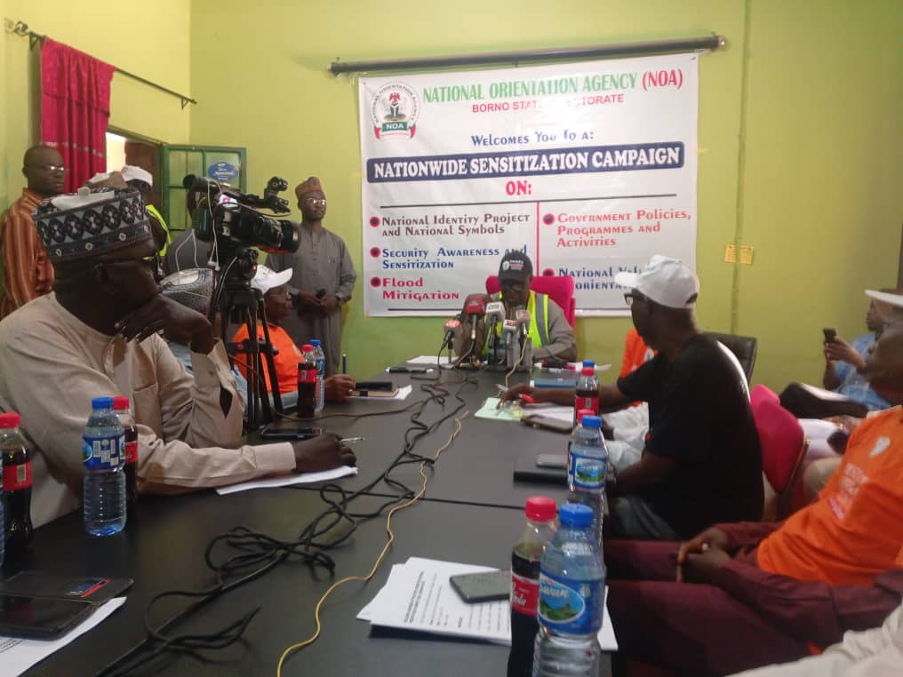 NOA flags of campaign in Borno