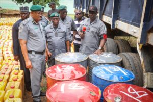 Smuggled petrol intercepted by Customs operatives in Adamawa