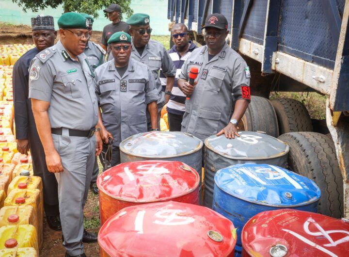 Smuggled petrol intercepted by Customs operatives in Adamawa