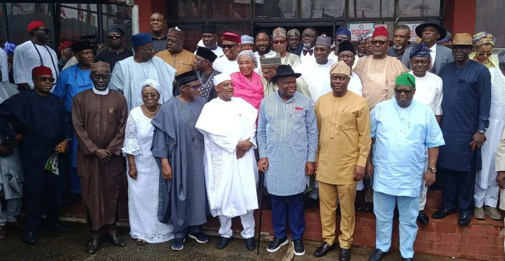 PDP members during the zoning committee’s inauguration in Abuja,