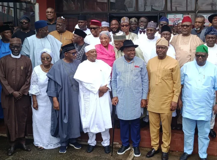 PDP members during the zoning committee’s inauguration in Abuja,