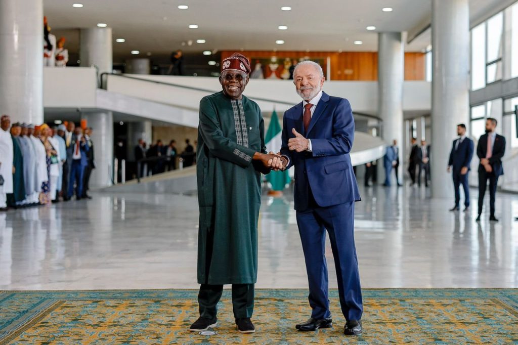 Nigerian President Bola Tinubu officially meets President Lula in Brasilia