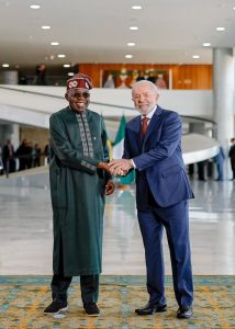 Nigerian President Bola Tinubu officially meets President Lula in Brasilia