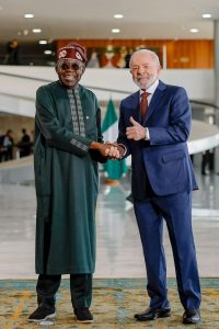 Nigerian President Bola Tinubu officially meets President Lula in Brasilia
