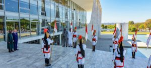 Official reception for President Tinubu at the Planalto Palace in Brasília, Monday, August 25, 2025. Brazil’s President Luiz Inácio Lula da Silva welcomed President Bola Tinubu with full military honours