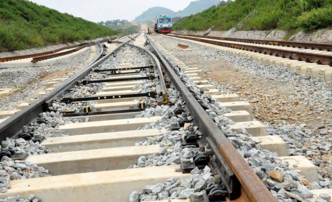Vandalized railway track