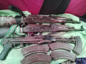 troops intercepts 3 Ak47 rifles