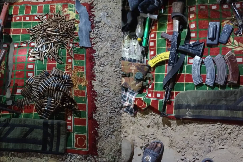 Arms and ammunition recovered from neutralized Boko Haram terrorists in Damasak, Borno State