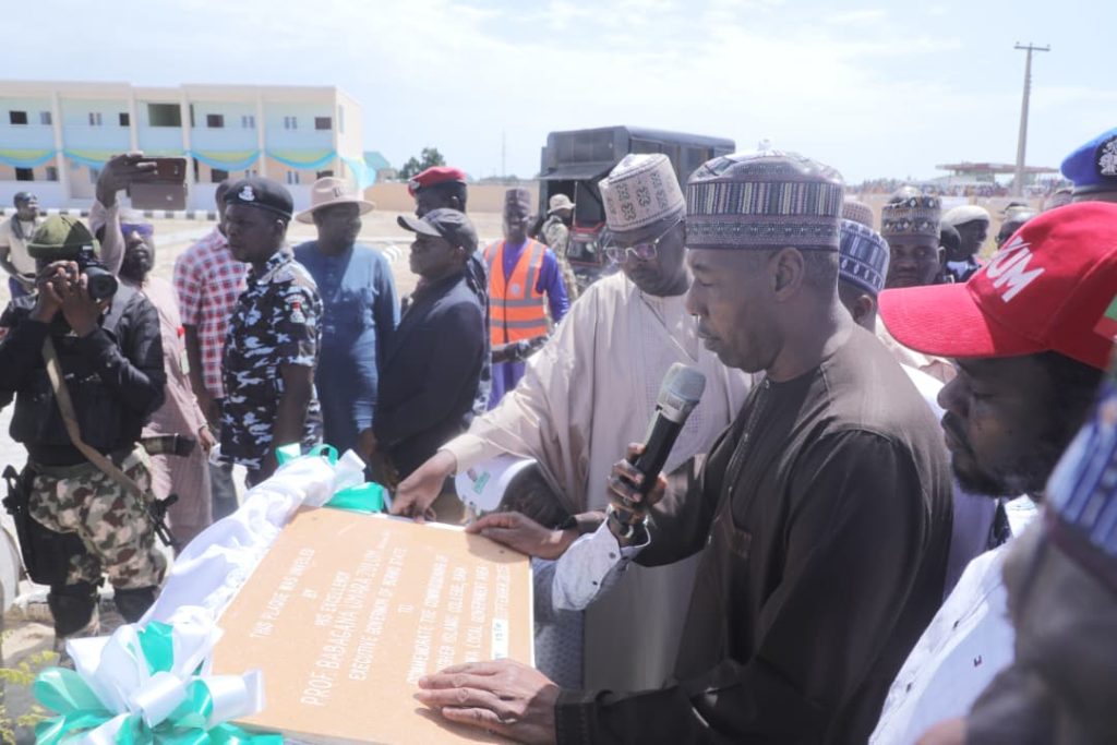 Zulum commissions 48-classroom school for almajirai 2 Borno State Governor, Babagana Zulum during the commissioning ceremony