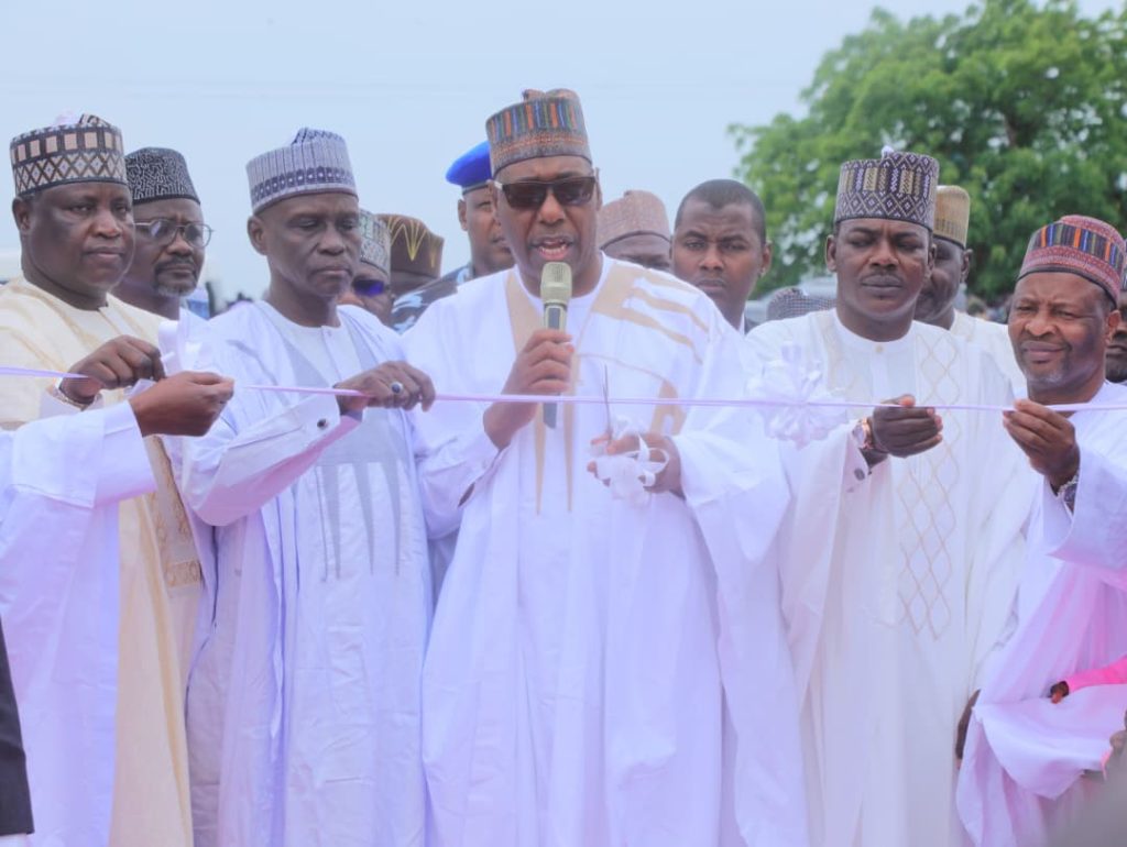 Borno State Governor, Babagana Zulum commissioning the Higher Islamic College, Gajiganna
