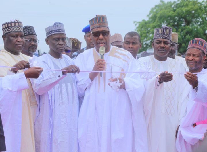 Borno State Governor, Babagana Zulum commissioning the Higher Islamic College, Gajiganna