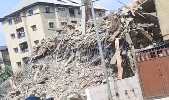 Collapsed building