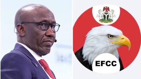 Former NNPC Limited Group CEO, Mele Kyari and EFCC logo