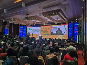 Minister of Health and Public Hygiene and Universal Coverage of Cote dIvoire Mr Pierre NGou Dimba delivering the welcome speech