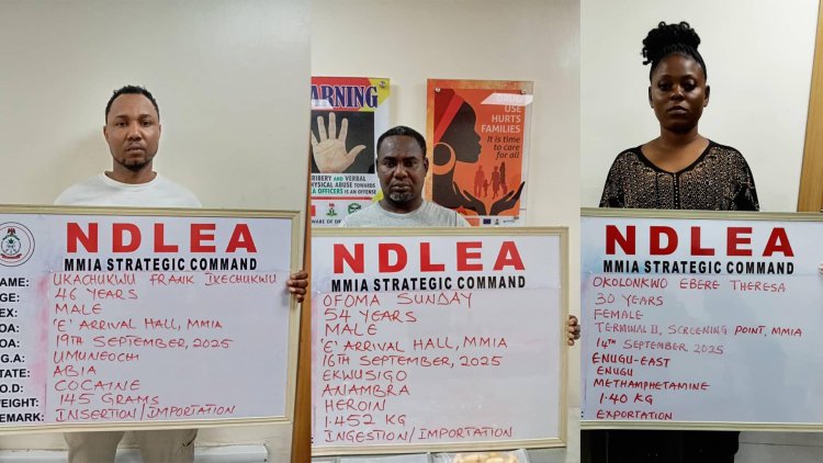 2 Brazil returnees excrete 116 wraps of heroin, cocaine in NDLEA custody 2 Drug suspects arrested by NDLEA at Lagos airport