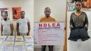 Drug suspects arrested by NDLEA at Lagos airport