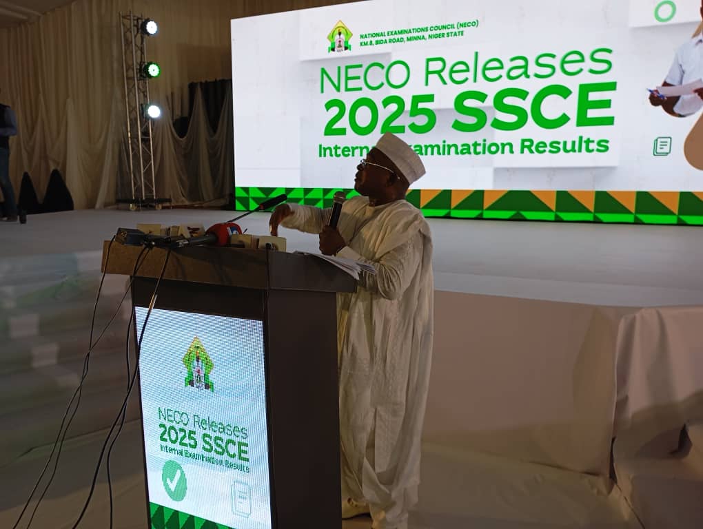 NECO releases 2025 SSCE internal results 2 NECO Registrar, Prof Ibrahim Wushishi