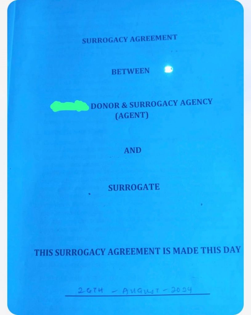 How Facebook, misinformation, legal loopholes throw Nigerian women into surrogacy ditch 3 Picture 3 Temitopes surrogacy contract Sensitive information has been blurred for the confidentiality of the parties involved