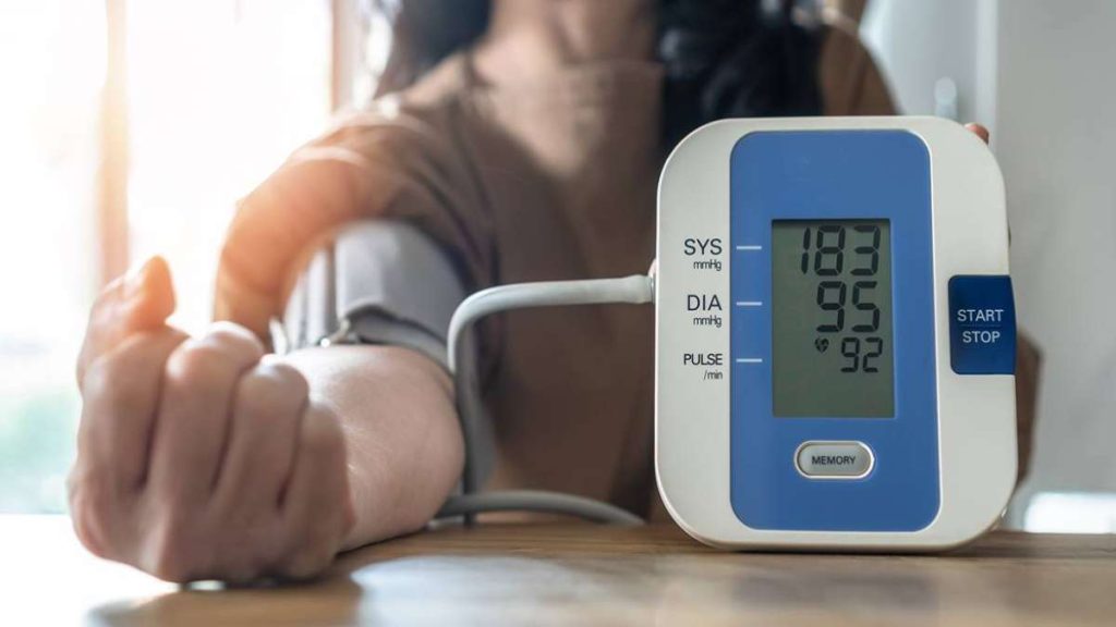 Woman with High Blood Pressure BP