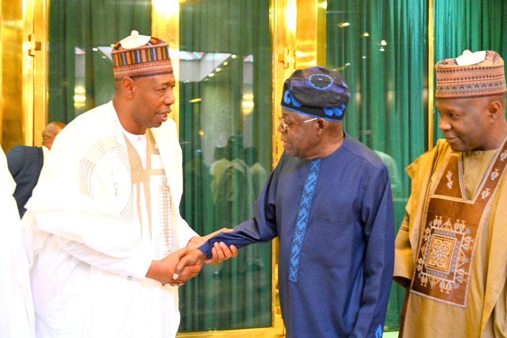 Zulum leads North East governors to Tinubu, requests completion of 17 roads, oil exploration 3 Zulum and Tinubu