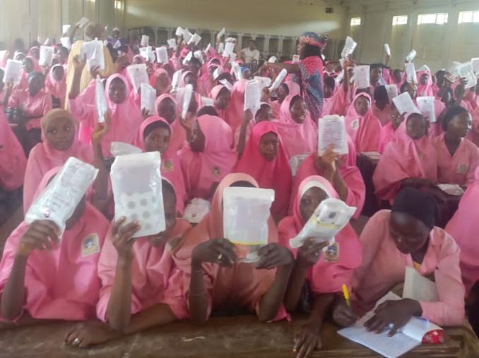 Foundation distributes menstrual pads to secondary school girls in Adamawa