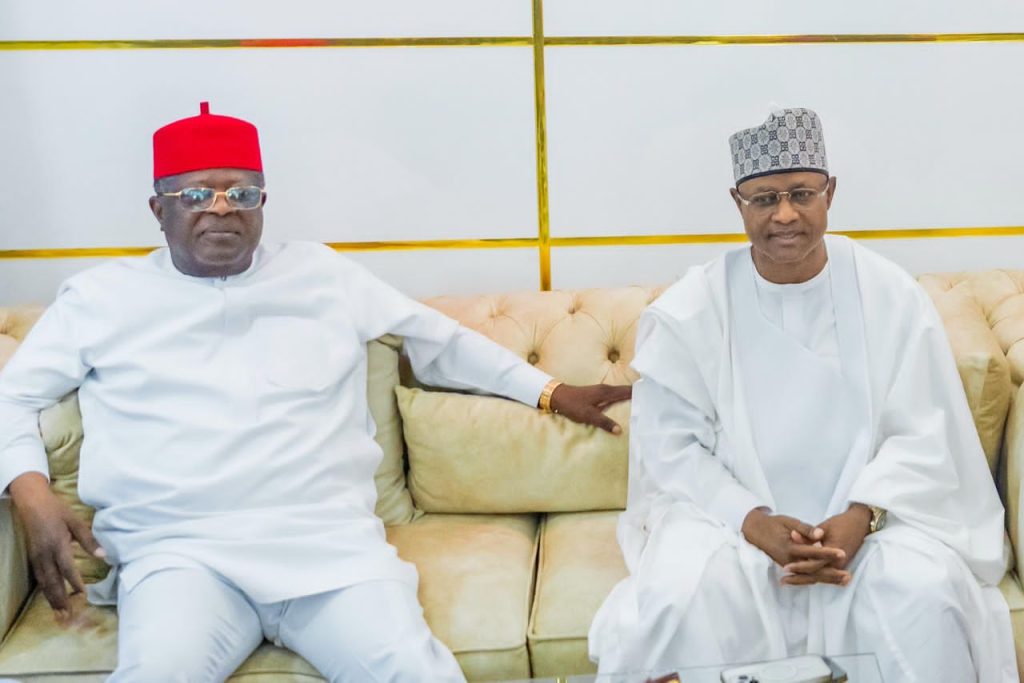 Minister of Works David Umahi and Kaduna Governor Uba Sani