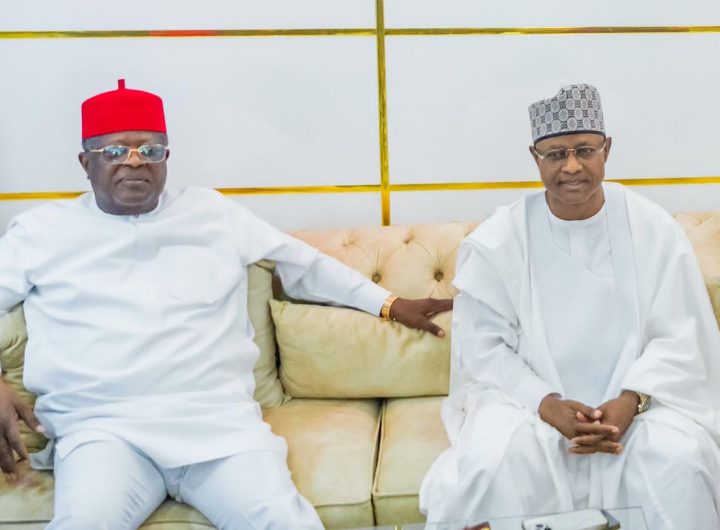 Minister of Works David Umahi and Kaduna Governor Uba Sani