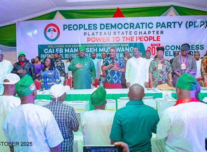 Mutfwang declares end of factional politics as PDP elects new executives in Plateau