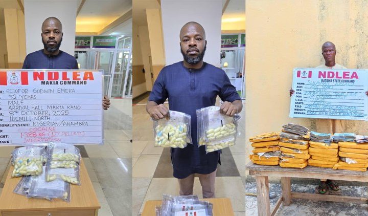Businessman excretes 127 cocaine wraps at Kano Airport as NDLEA uncovers meth in ceramics