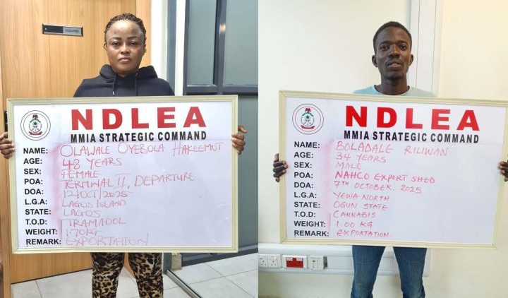 NDLEA arrests drug traffickers.