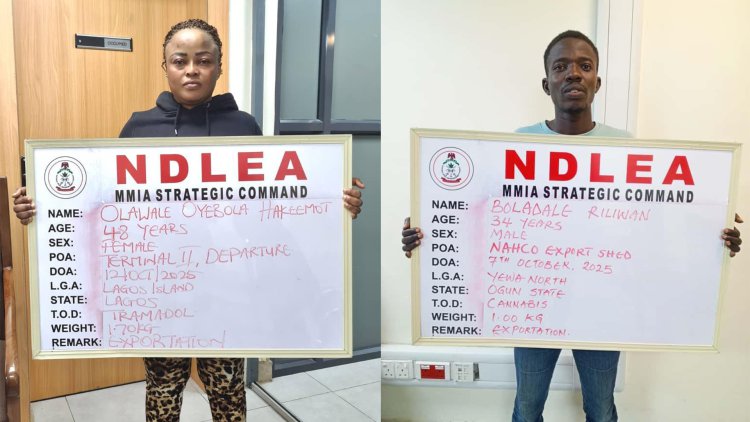 NDLEA arrests drug traffickers.