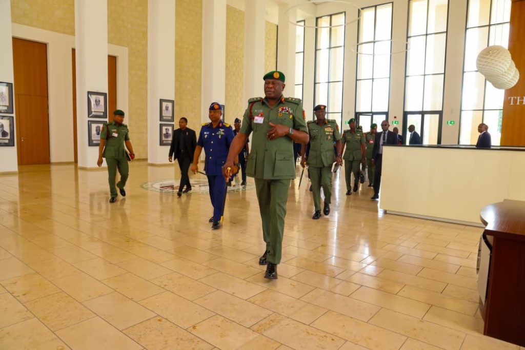 NSA Ribadu meets new service chiefs in Abuja (+Photos) 2 NSA Ribadu in a group photograph with the newly appointed service chiefs