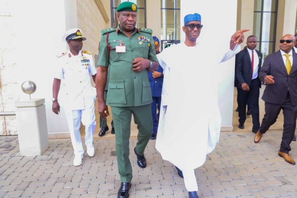 NSA Ribadu meets new service chiefs in Abuja (+Photos) 3 NSA Ribadu in a meeting with the newly appointed service chiefs