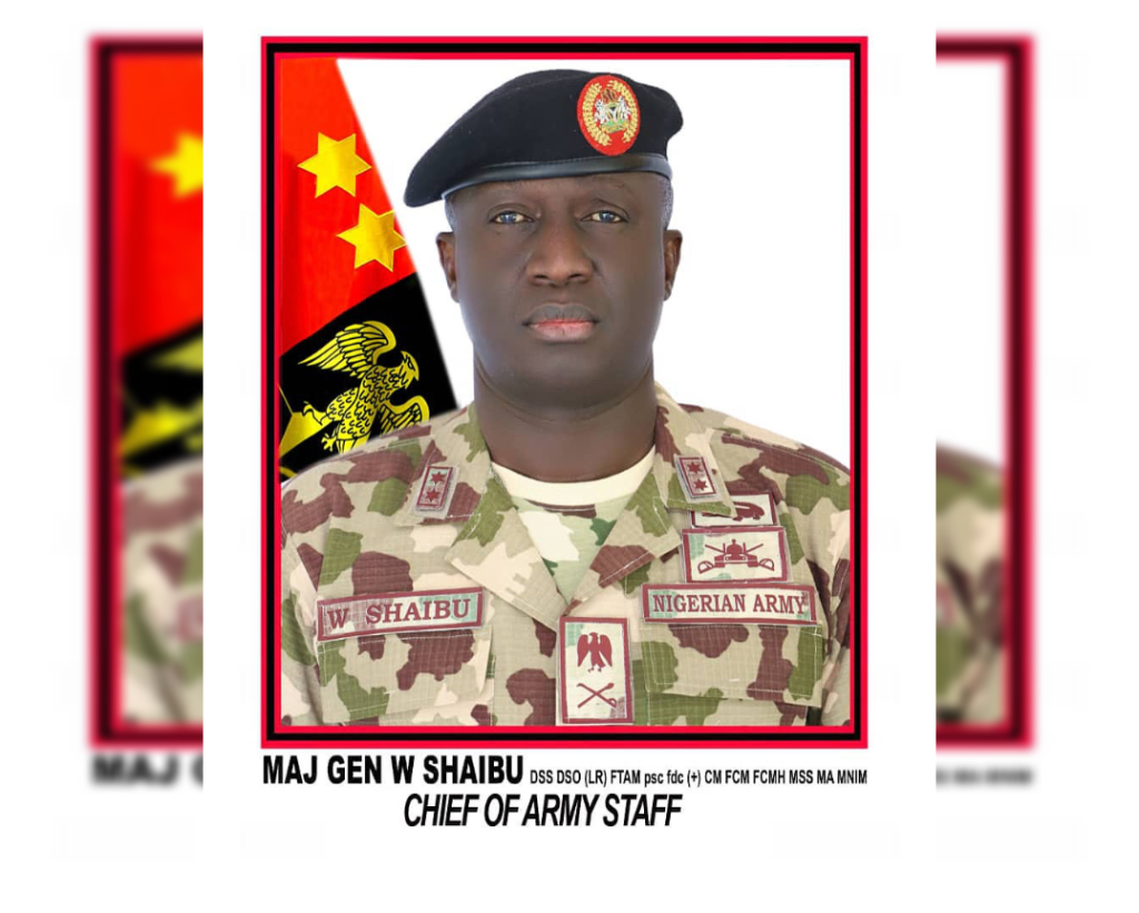 New Chief of Army Staff (COAS), Major General Waidi Shaibu