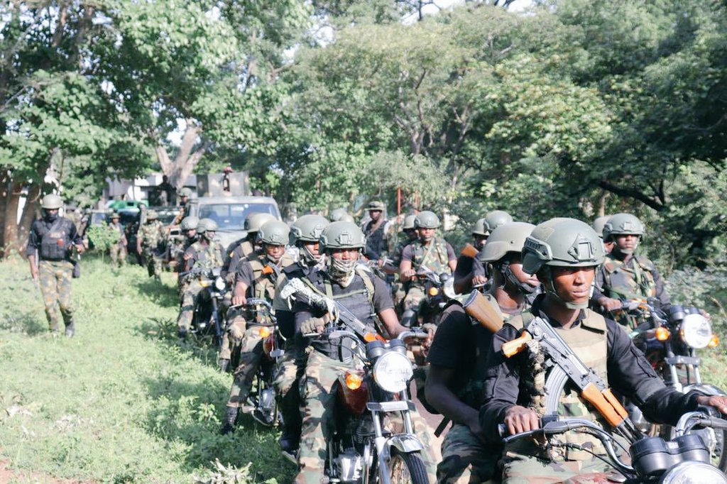 Nigerian Army troops on patrol