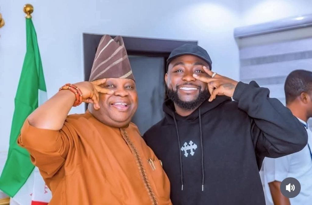 Osun Governor Ademola Adeleke and Afrobeat singer, Davido