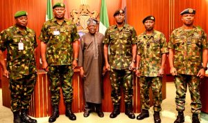 President Bola Tinubu meets new service chiefs 1 President Bola Tinubu meets new service chiefs