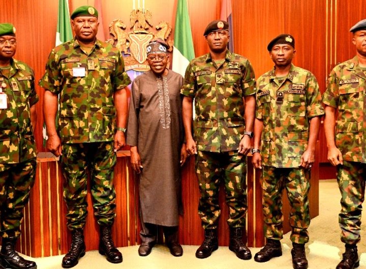 President Bola Tinubu meets new service chiefs